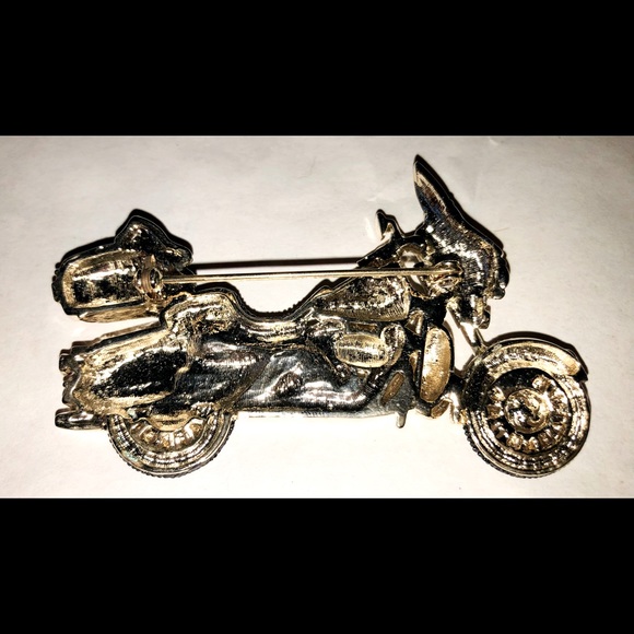 Swarovski Crystal Motorcycle Pin - Picture 6 of 13